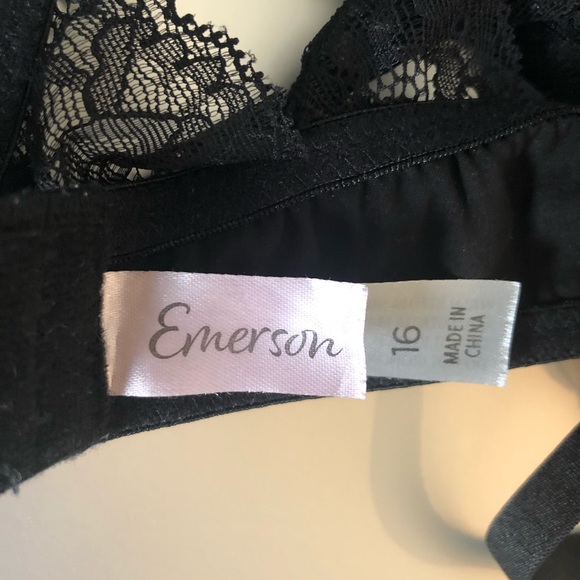 Black silk and lace bra / lingerie - Picture 6 of 7